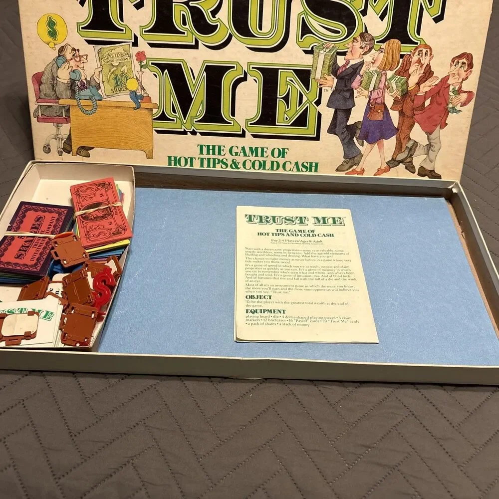Trust Me Vintage 1981 Parker Brothers Board Game Complete Property Investment